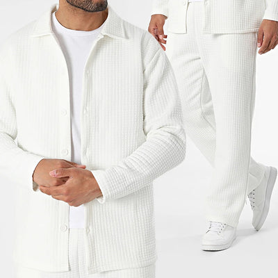 Blazer Antiarrugas a Cuadros con Solapa Clásica - Image 7