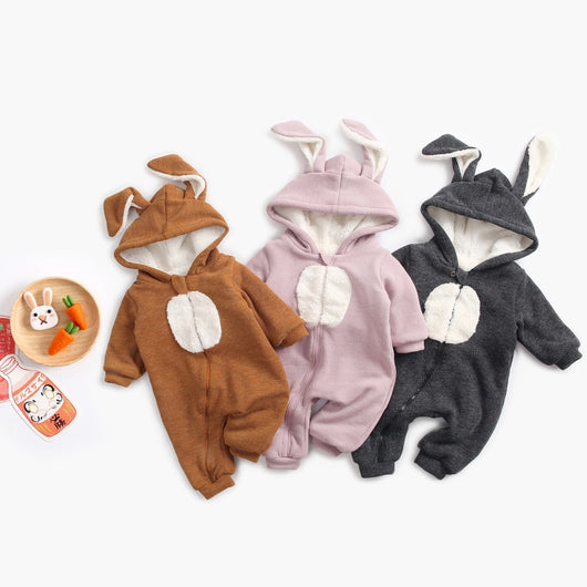 Mameluco Acolchado con Capucha para Bebé - Otoño e Invierno