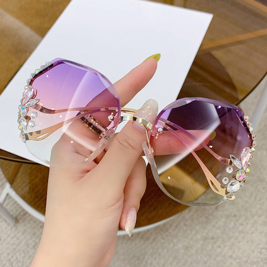 Gafas de Sol Mujer Sin Marco con Corte Diamante - Image 20