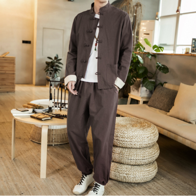 Traje Hanfu Suelto de Talla Grande para Hombre - Estilo Personalidad - Image 6