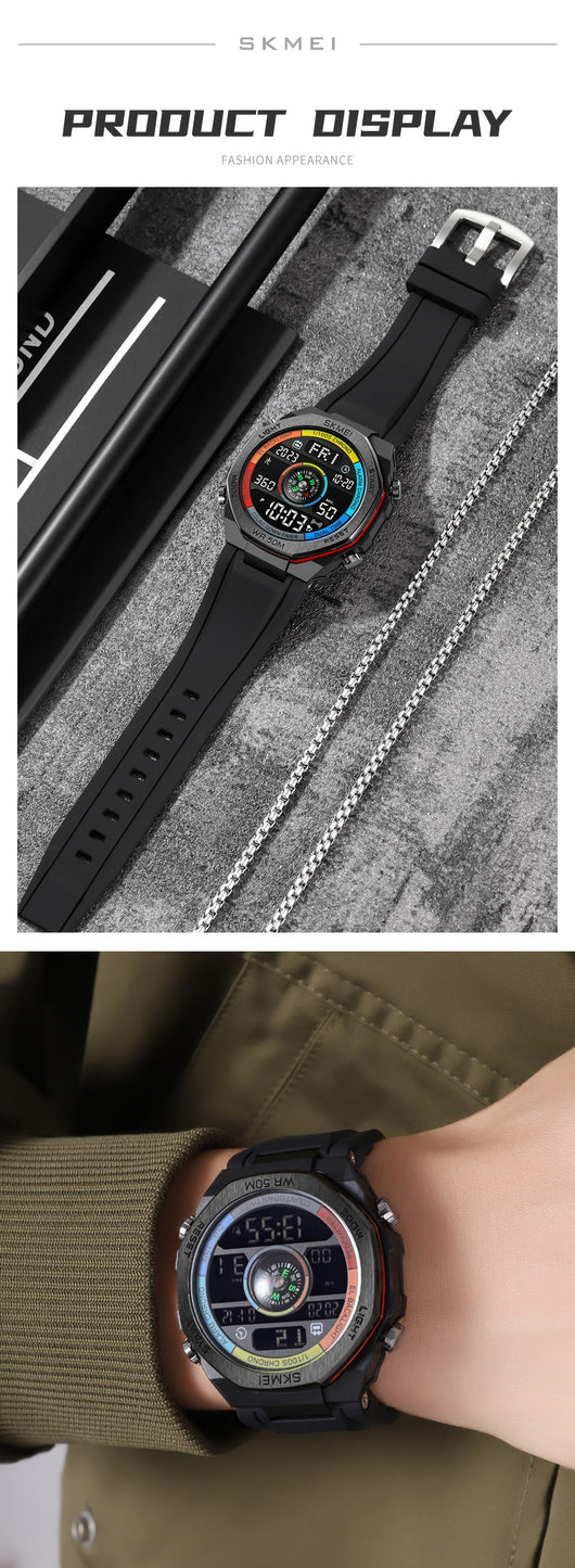 Reloj Deportivo Digital para Hombre con Brújula, Alarma y Luz Nocturna - Image 14