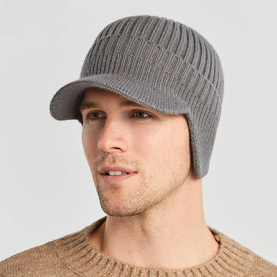 Gorro Tejido de Abrigo para Otoño e Invierno - Protección de Oídos