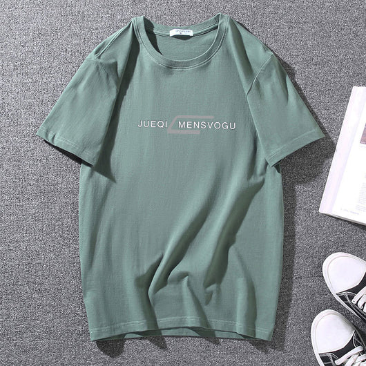 Camiseta de Algodón para Hombre Talla Grande - Cuello Redondo Manga Corta - Image 9