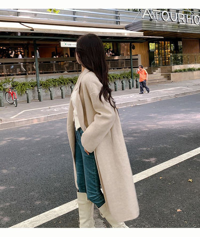 Abrigo Reversible de Cachemira y Lana para Mujer - Otoño e Invierno - Image 18