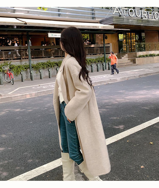 Abrigo Reversible de Cachemira y Lana para Mujer - Otoño e Invierno - Image 18
