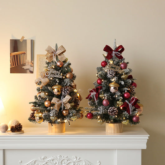 Árbol de Navidad de Escritorio 45CM con Adornos - Decoración para Ventana
