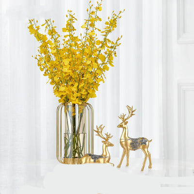 Jarrón Decorativo de Lujo con Flores Secas Simuladas para Sala de Estar - Image 2