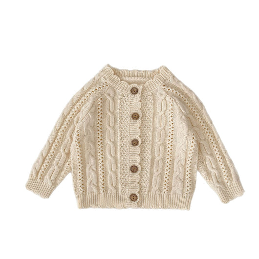 Abrigo Tejido Trenzado Otoño para Niños y Niñas - Image 5