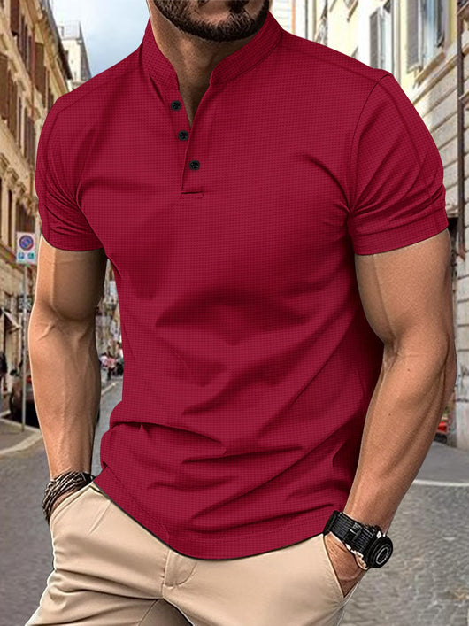 Polo Elegante de Manga Corta con Cuello Alzado - Image 8