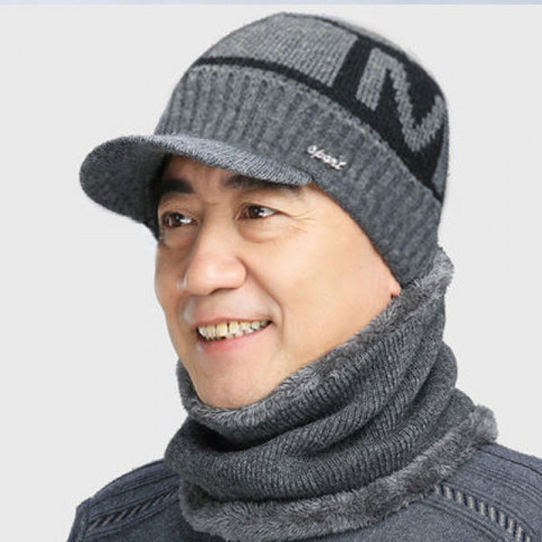 Gorro de Invierno Grueso Acolchado para Hombre