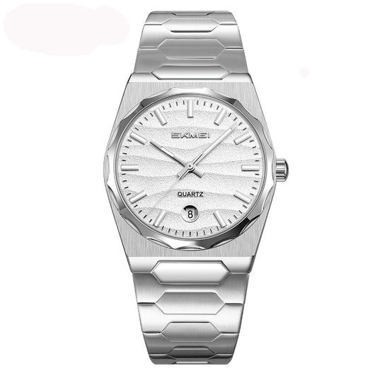 Reloj para Hombre con Banda de Acero y Función Calendario - Image 9