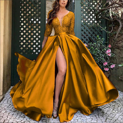 Vestido Largo Elegante con Estampado Brillante - Image 7