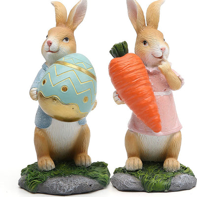 Adornos de Conejo, Huevos y Ramas de Zanahoria - Decoración Artesanal - Image 10