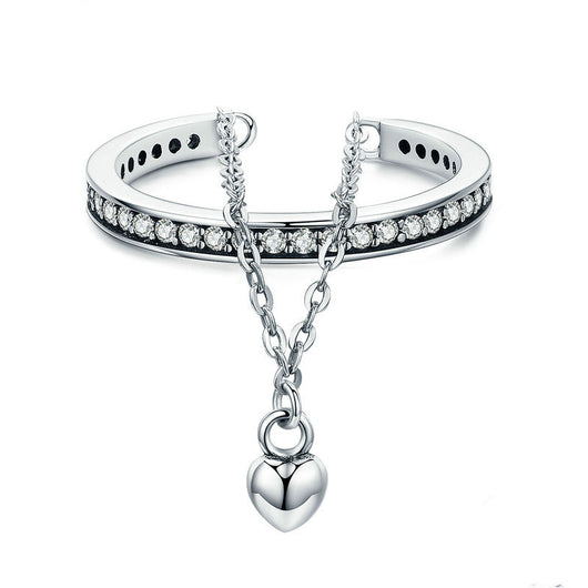 Anillo de Corazón en Plata Sterling S925 con Diamantes para Mujer - Image 7