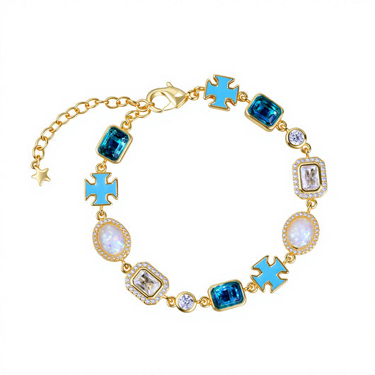 Collar Crucifijo para Hombre con Diseño de Gota Mixta y Efecto Aceite - Image 13