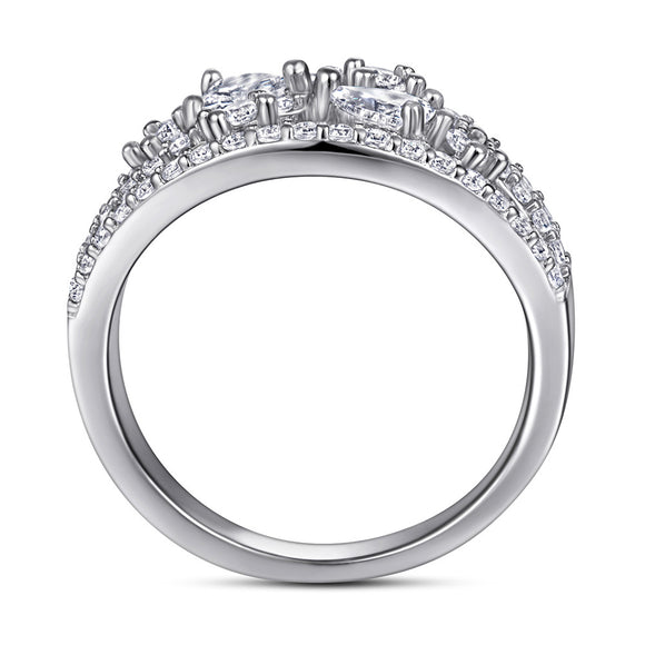 Anillo de Plata 925 para Mujer con Circonita - Diseño Europeo Amor