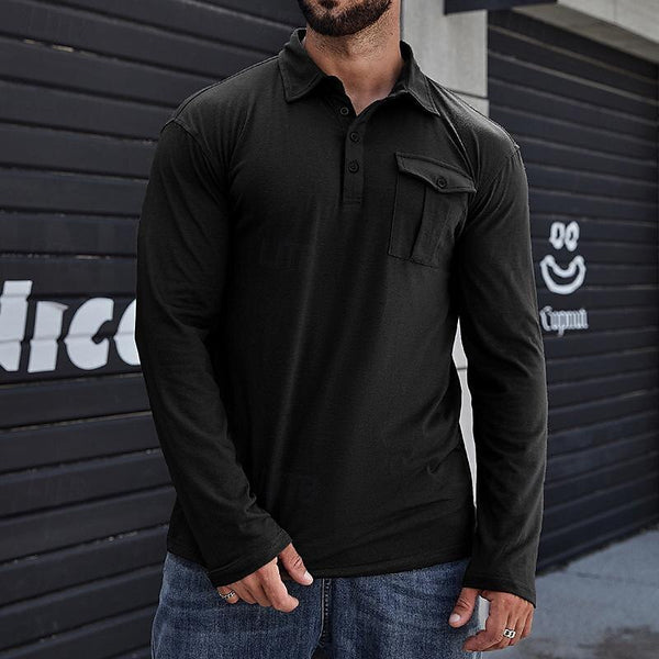 Camisa Clásica de Manga Larga Estilo Europeo para Hombre