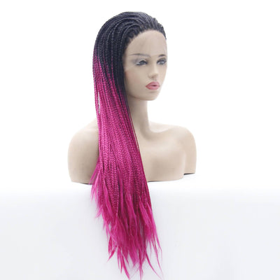 Peluca Morada Trenzada Doble para Mujer Estilo Europeo - Image 2