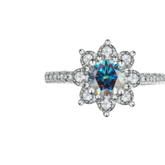 Anillo de Plata 925 con Moissanita Floral para Mujer - Image 6
