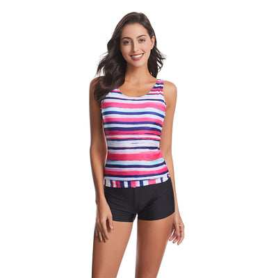Bikini Talla Grande Boxer Rayas con Abertura - Image 7