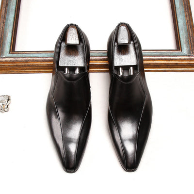 Zapatos de Cuero Charol para Hombre Estilo Británico Punta Afilada - Image 7