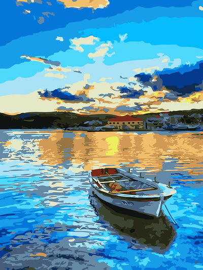 Kit de Pintura al Óleo Digital - Paisaje con Flores - Image 27