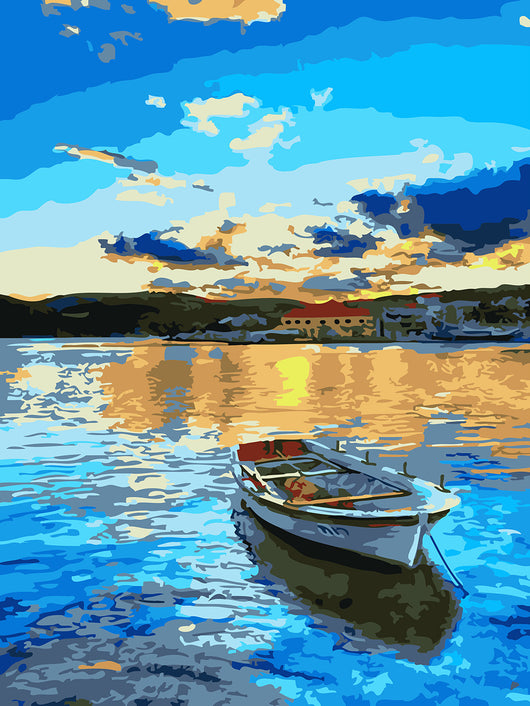 Kit de Pintura al Óleo Digital - Paisaje con Flores - Image 27