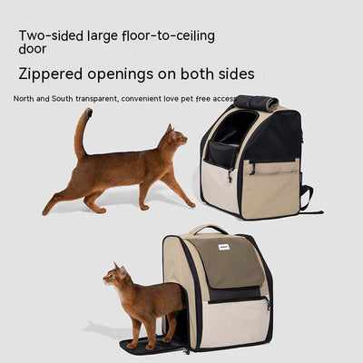 Mochila Transportadora Doble para Gatos con Diseño de Cápsula - Image 11