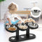 Comedero Vertical para Mascotas con Mesa de Madera Ajustable