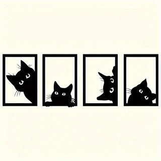 Decoración de Pared en Metal con Diseño de Gato Negro - Image 5