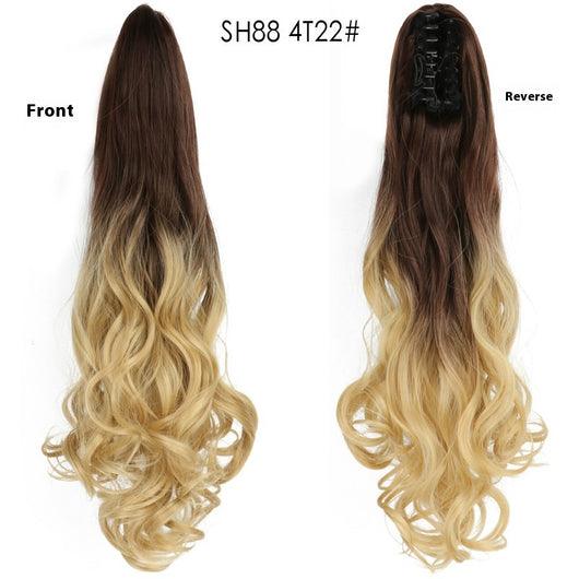 Clip Extensión de Cabello Rizado Multicolor con Cola de Caballo - Image 10