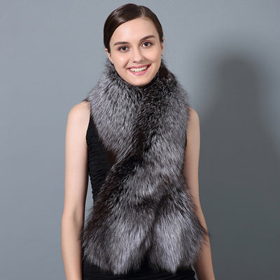 Cuello de Piel de Zorro Premium para Invierno - Accesorio Versátil y Elegante para Mujer - Image 10
