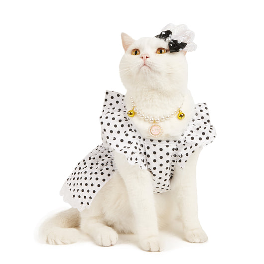 Vestido Princesa para Perro con Lunares Blanco y Negro - Image 3