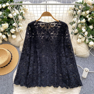 Blusa de Encaje Calado para Mujer - Image 10