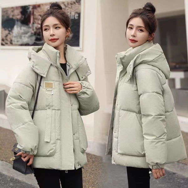 Abrigo Térmico Suelto con Capucha para Mujer - Diseño Chic y Aislante