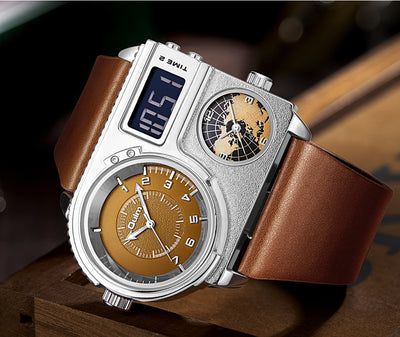 Reloj Deportivo Casual para Hombre con Esfera Grande y Correa de Cuero - Image 20
