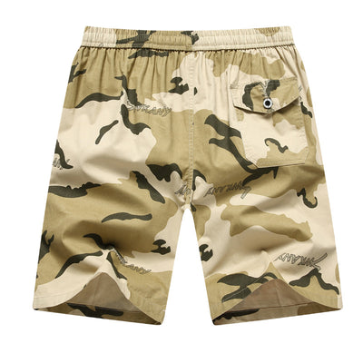 Pantalones Cortos Cargo Holgados Multi-Bolsillo en Algodón Puro para Hombre - Image 3