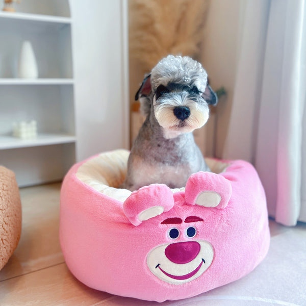 Cama Redonda para Mascotas Peluche Cuatro Estaciones - Nido Cómodo Diseño Panda Rojo - Image 2