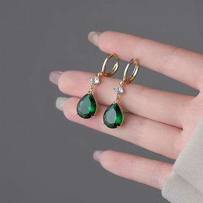 Aretes de Esmeralda Gota - Elegancia Versátil - Image 9