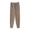 Pantalones de Punto Otoño-Invierno para Mujer, Cintura Alta Drapeado Elegante Efecto Adelgazante