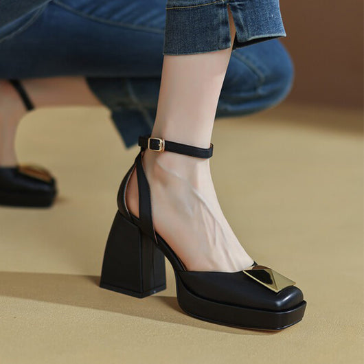 Sandalias Romanas Retro de Tacón Alto con Tiras Ajustables - Image 11