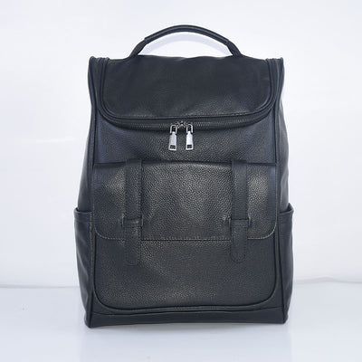 Mochila de Viaje de Cuero Genuino Gran Capacidad Versátil y Duradera - Image 5