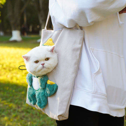 Bolsa Transportadora Canvas para Gatos con Compartimento para Pañales - Image 10