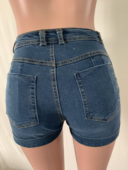 Shorts de Mezclilla Elástica con Acabado Desgastado - Image 23