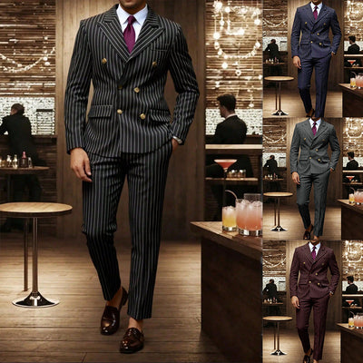 Conjunto de Traje Ejecutivo a Rayas para Hombre