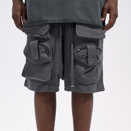 Shorts Casuales Sueltos de Tela Técnica para Hombre