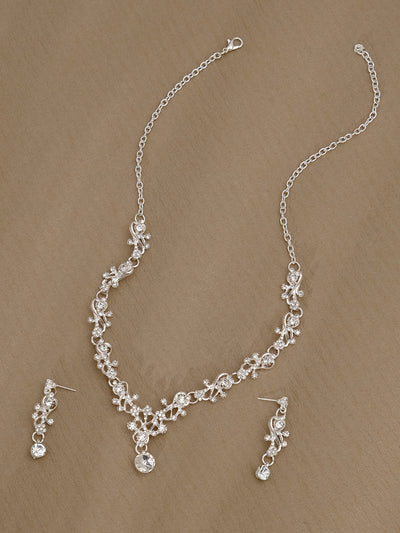Conjunto de Aretes y Collar con Perlas y Cristales para Mujer - Image 46