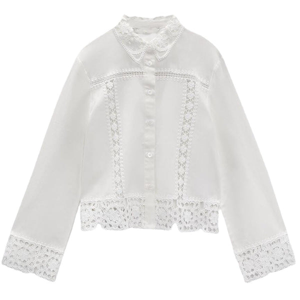 Blusa Tejida Vintage con Botones y Mangas Largas para Mujer - Image 2