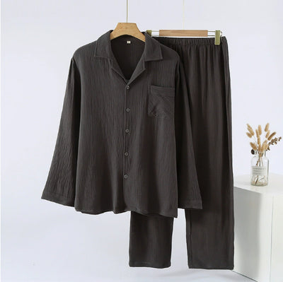 Pijama Holgado Plus Size para Hombre con Mangas Largas - Image 9