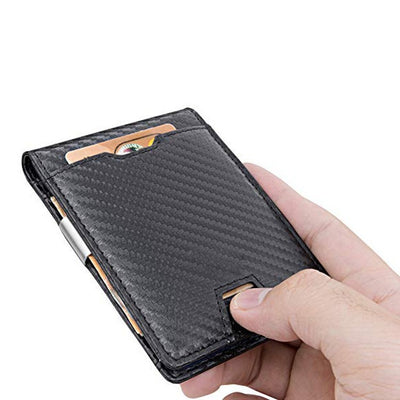 Cartera Minimalista de Cuero Fibra con Clip para Dinero y Tarjetas - Image 7